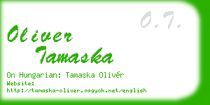 oliver tamaska business card